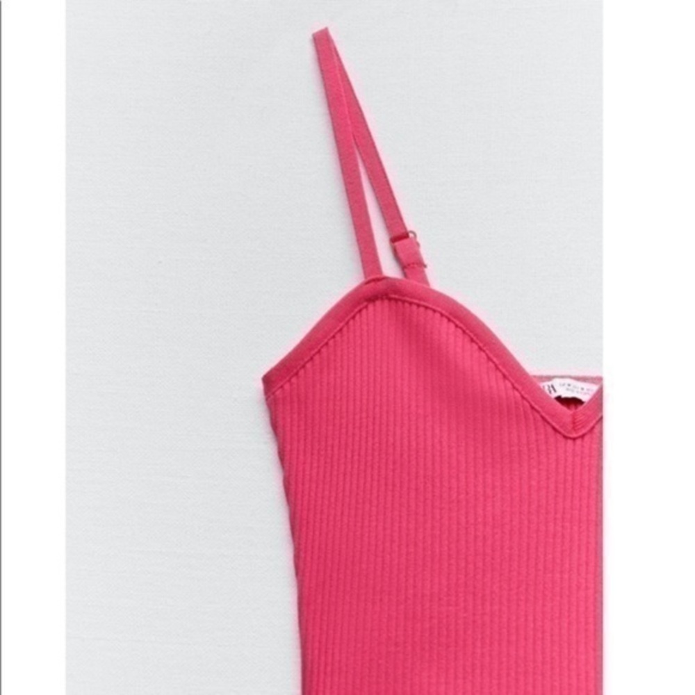 New Zara | Ribbed Pink Top - Picture 6 of 7